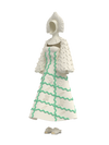 Dress with green zigzag