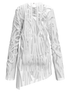 White hand braided sweater