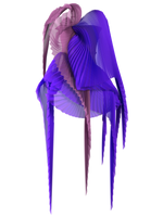 Pleated wings purple