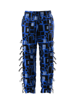 Blue Matrix Joggers
