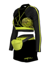 two-piece sport wear with shorts & banana bag