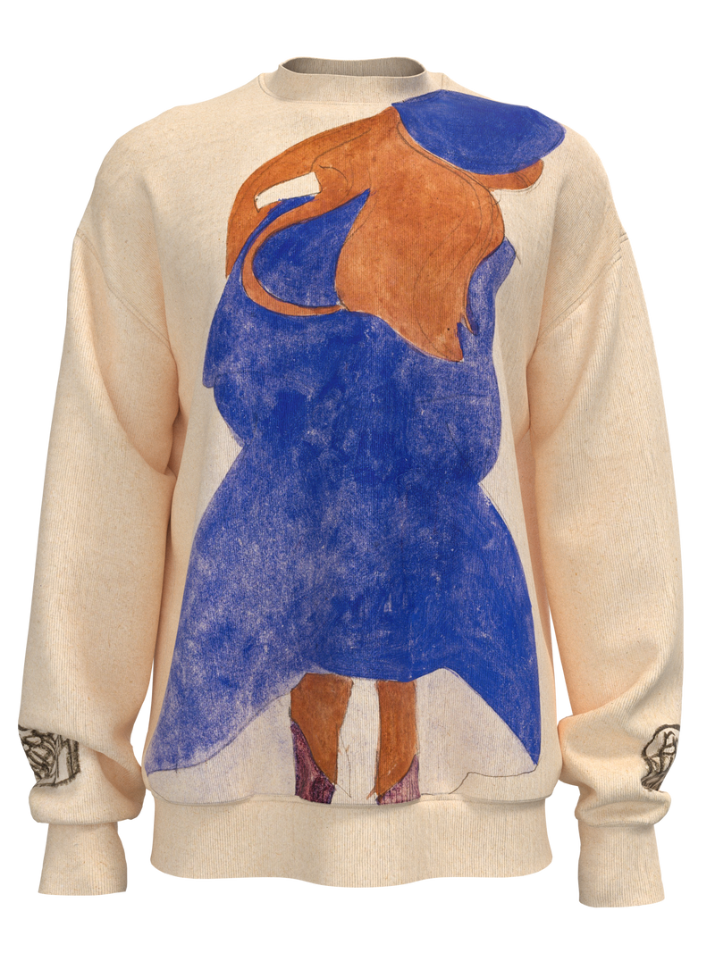 Sweatshirt - Standing Girl, Back View