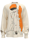 Sweatshirt - Standing Nude with Orange Drapery
