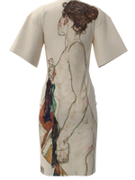 Dress - Standing Nude woman with a Patterned Robe