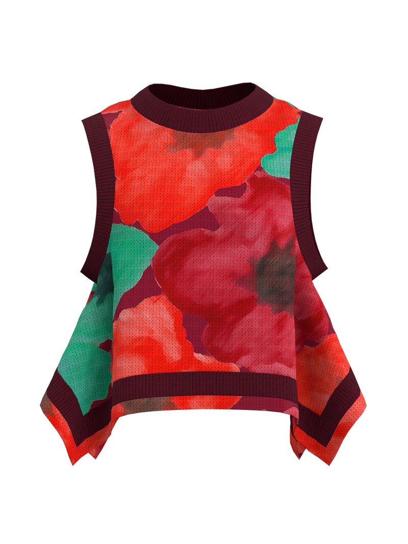 Floral Sweater Vest