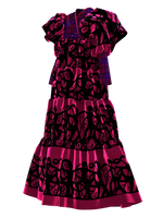 Velvet Ruffle Gown