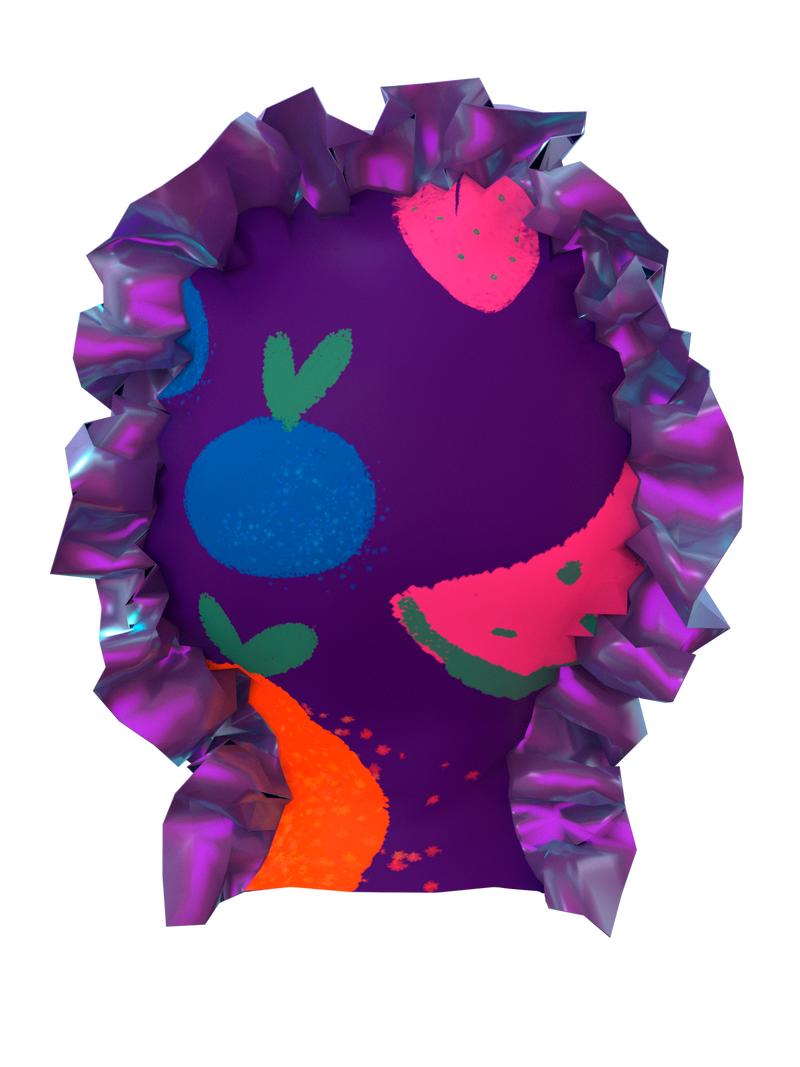 Fruit print balaclava