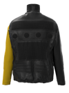 Contrast sleeve biker jacket