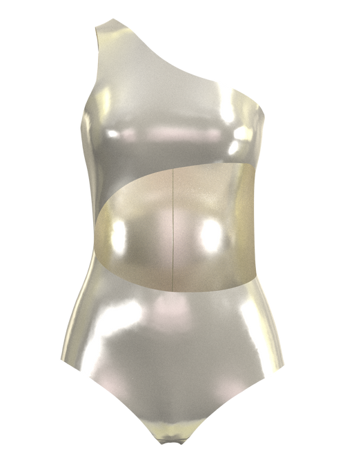 What a Pearl Metal White Swimsuit