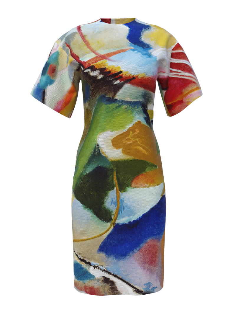 Dress - Painting with Green Center