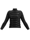 Puffer jacket with shoulder detail black