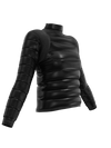 Puffer jacket with shoulder detail black