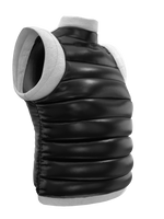 Puffer vest with shoulder detail