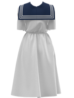 I Find It It’s Forever Sailor Dress White and Blue