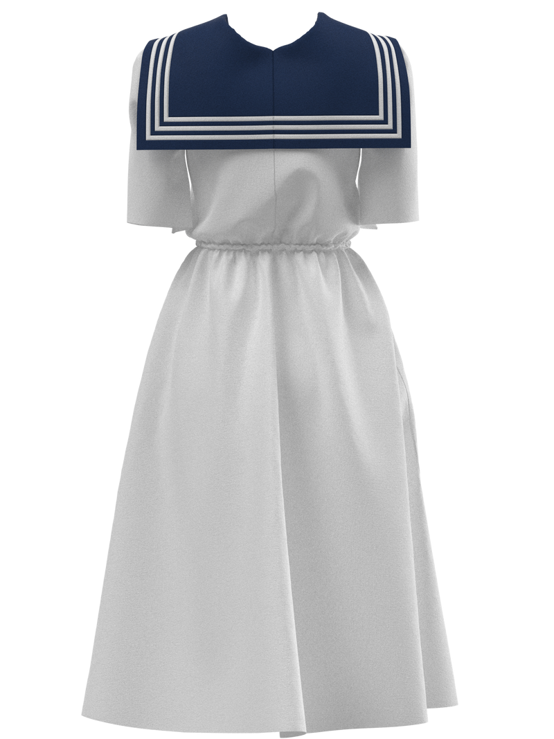 I Find It It’s Forever Sailor Dress White and Blue