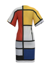 Dress-Composition with Red, Yellow, Blue and Black