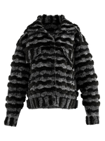 Black Oversized tweed jacket