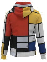 Hoodie-Composition with Red, Yellow, Blue and Black
