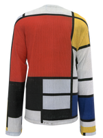 Longsleeve T-Shirt-Composition with Red, Yellow, Blue and Black