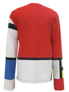Longsleeve T-Shirt-Composition with Red, Blue and Yellow