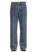 Pacsun Smiley Face Embroidery Jeans