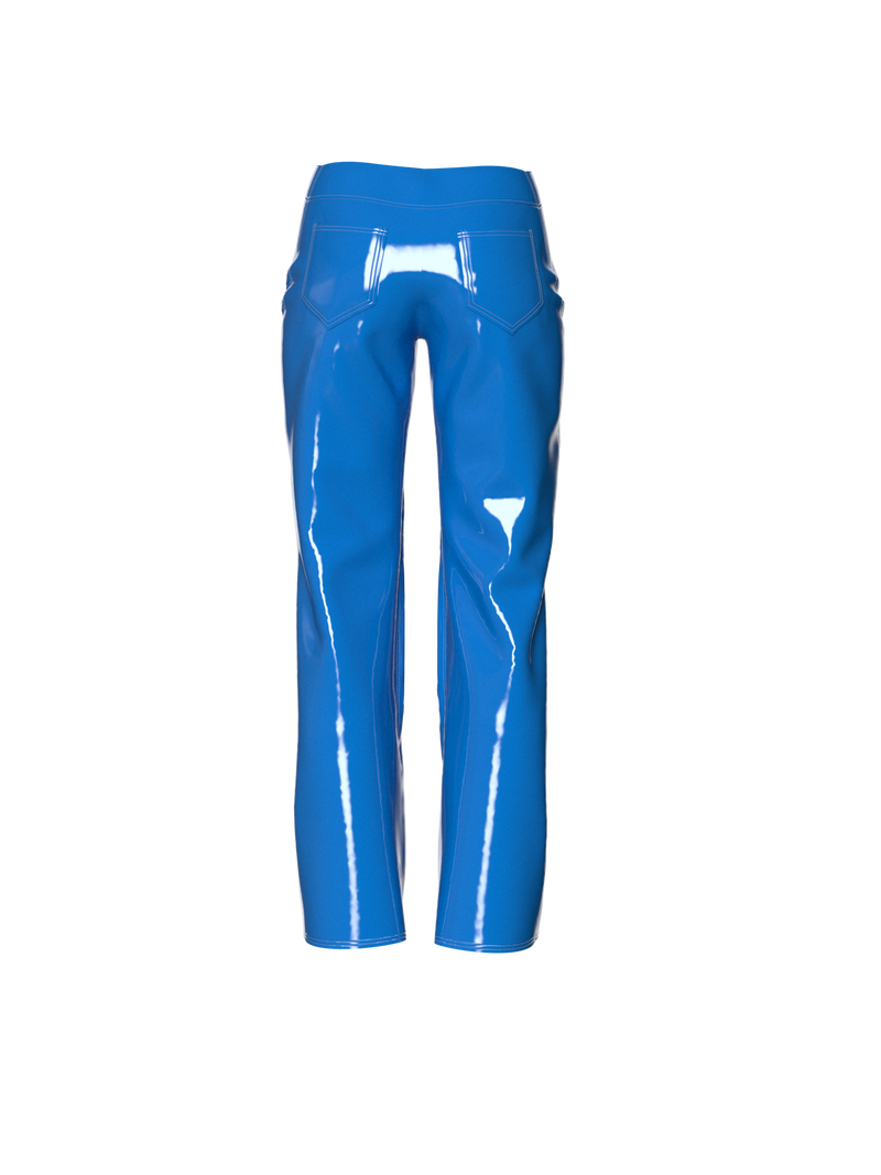 Latex Blue pants by Nina Doll
