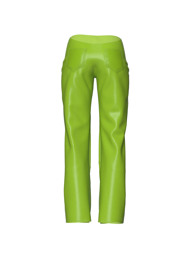 Semi-Transparent Lime pants by Nina Doll