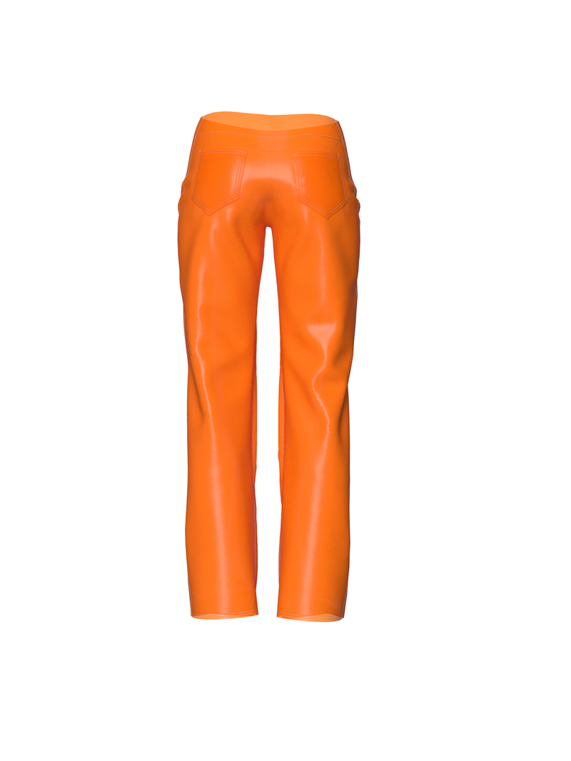 Semi-Transparent Orange pants by Nina Doll