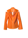 Semi-Transparent Orange Blazer by Nina Doll