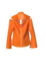 Semi-Transparent Orange Blazer by Nina Doll