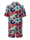 Floral Printed Woven Bowling Shirt & Matching Swim Trunk