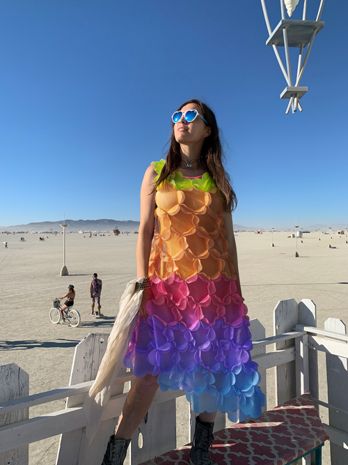 Rainbow dress by Paskal