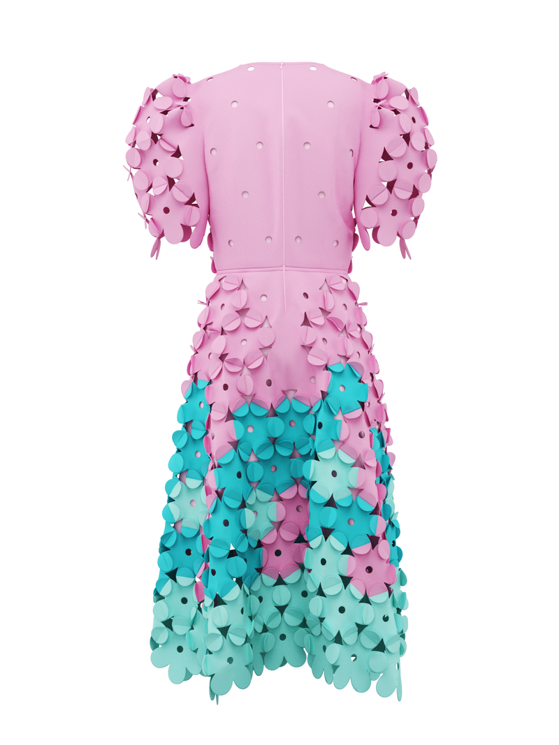 Pink & Blue dress by Paskal
