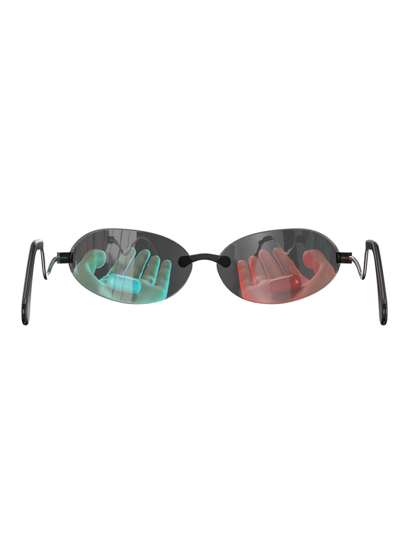 Red pill blue pill glasses