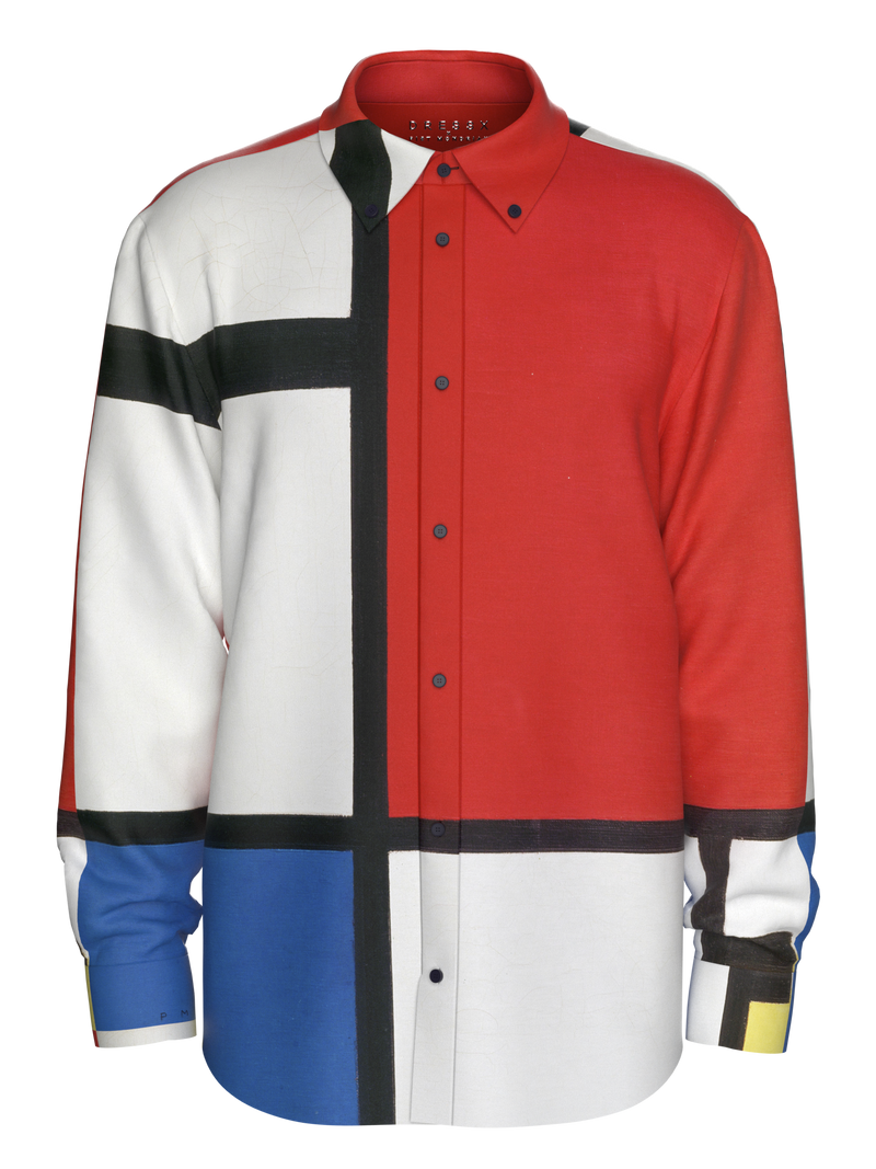 Shirt-Composition with Red, Blue and Yellow