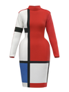 Space Dress-Composition with Red, Blue and Yellow