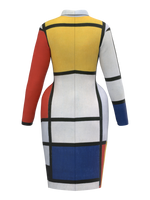 Space Dress-Composition with Red, Yellow, Blue and Black