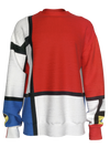 Sweatshirt-Composition with Red, Blue and Yellow