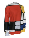 Sweatshirt-Composition with Red, Yellow, Blue and Black