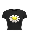 Short sleeve T-shirt with a daisy Smiley® print