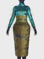 Caddisfly Long skirt + Top Iridescent