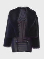MECHA Fur Coat + Dress Black