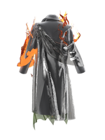Coat on fire
