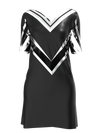 Metal invisuble black mini dress
