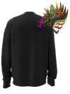 Sweatshirt decorated shoulder black