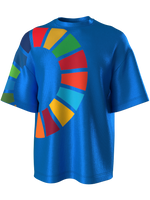 T-shirt with color wheel - ocean blue
