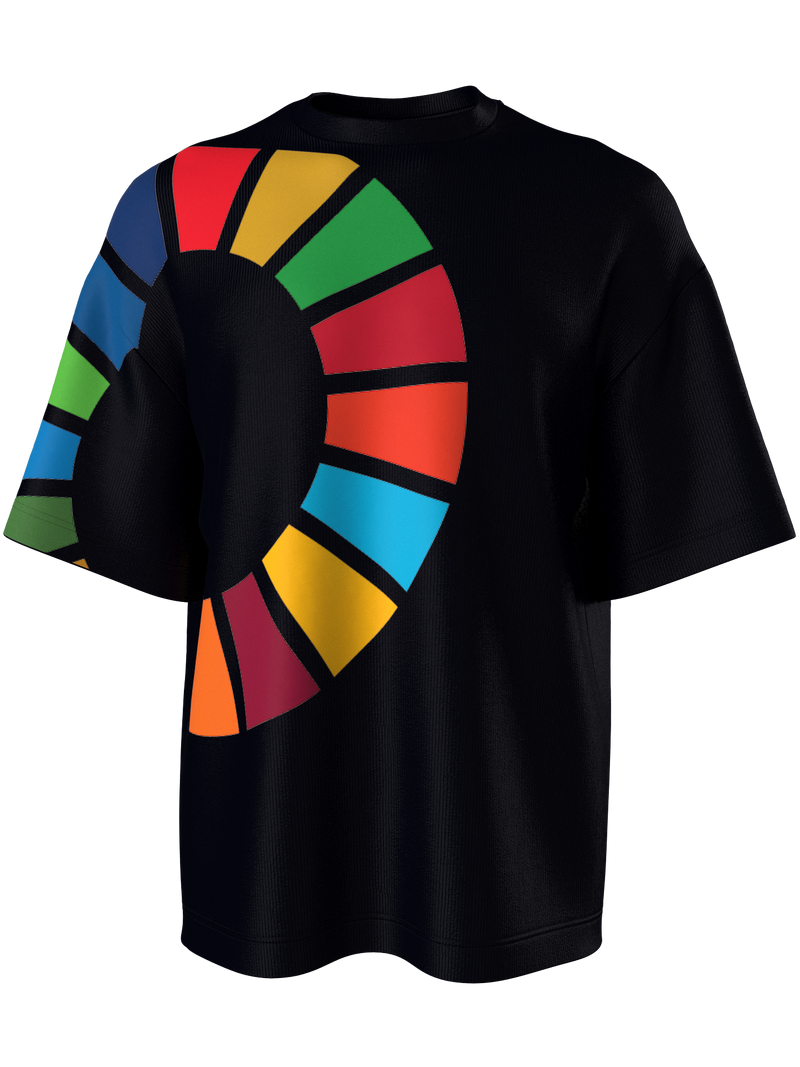 T-shirt with color wheel - black