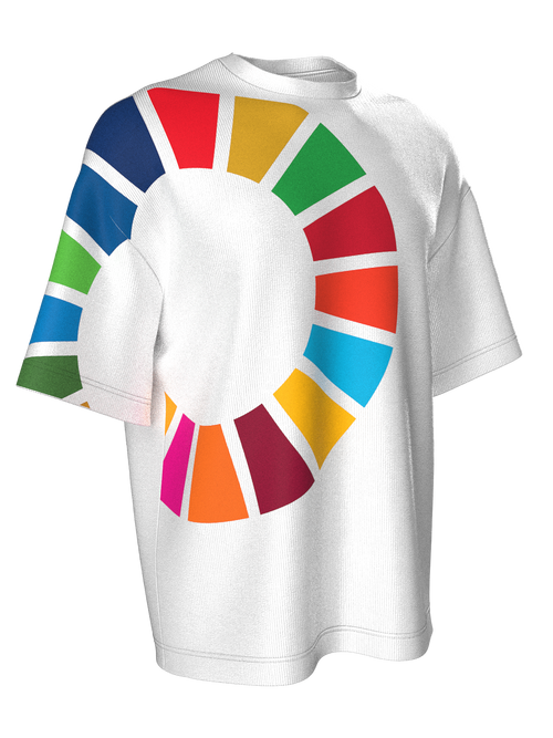 T-shirt with color wheel - white