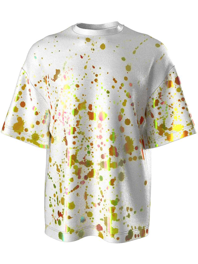 T-shirt with color splash white